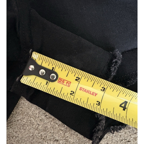 OLD NAVY Girls Sz 14 High Rise Black Denim Shorts Adjustable Waist Button Fly - Picture 9 of 9